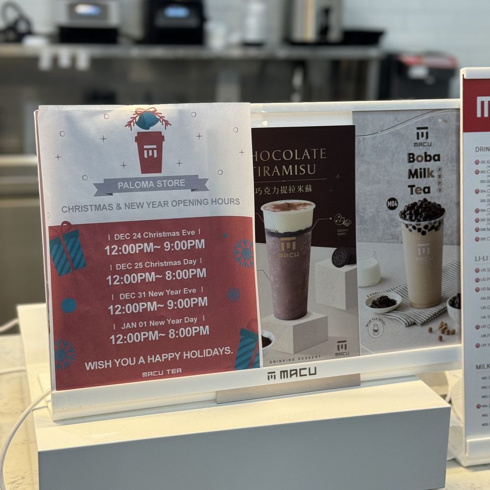 Macu Tea - December 2023 - Bubble Tea Near Me - San Jose, California