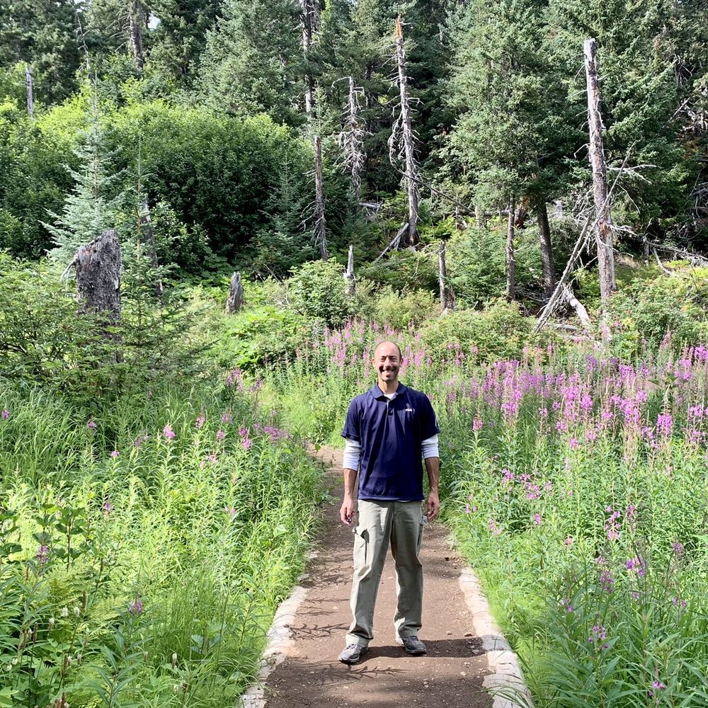 Kachemak Bay State Park - Taking a moment to appreciate the surroundings along the Saddle Trail. - Parks Near Me - Homer, Alaska Kachemak Bay State Park - Taking a moment to appreciate the surroundings along the Saddle Trail. - Parks Near Me - Homer, Alaska