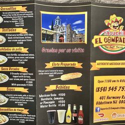 Taqueria El Compadre - Menu
