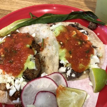 Sonoratown - Costilla taco and chorizo taco - Mexican Near Me - Los Angeles, California