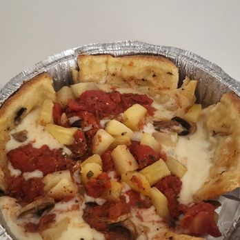 Rance's Chicago Pizza - Personal pizza, deep dish,with two toppings( mushroom and pineapple) - Pizza Near Me - Long Beach, California