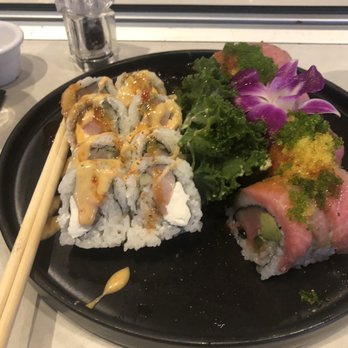 54 Restaurant - Double Toro Roll and Spicy Yellowtail Roll add cream cheese - Asian Fusion Near Me - Springfield, Virginia 54 Restaurant - Double Toro Roll and Spicy Yellowtail Roll add cream cheese - Asian Fusion Near Me - Springfield, Virginia
