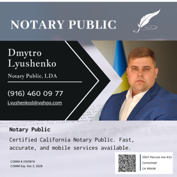 Notary Public Dmytro Lyushenko - Notary Public Dmytro Lyushenko