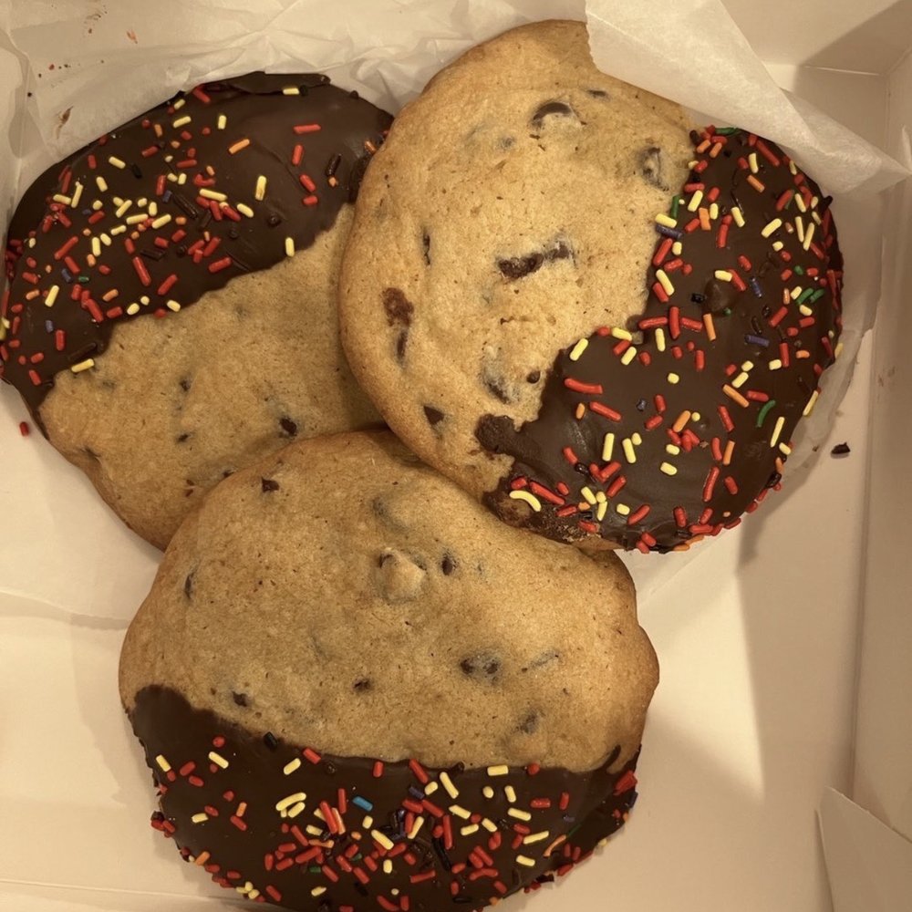 French's  Bakery - three chocolate chip cookies with sprinkles - Bakeries Near Me - Costa Mesa, California