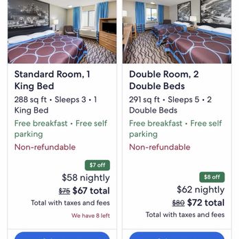 Super 8 by Wyndham West Plains - Online my single queen would've been $124, & I was charged $153 in person. BOOK ONLINE ONLY! - Hotels Near Me - West Plains, Missouri Super 8 by Wyndham West Plains - Online my single queen would've been $124, & I was charged $153 in person. BOOK ONLINE ONLY! - Hotels Near Me - West Plains, Missouri