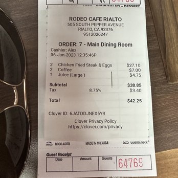 Rodeo Cafe - Total Bill - Breakfast & Brunch Near Me - Rialto, California Rodeo Cafe - Total Bill - Breakfast & Brunch Near Me - Rialto, California