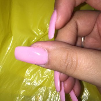 V Nails - Dry glue and it's just day one!!! - Nail Salons Near Me - Houston, Texas