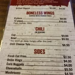 Morgan's Corner - Menu