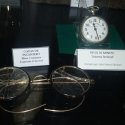 Minas de Logrosán - Gafas de oro del ingeniero de la mina y reloj de minero
