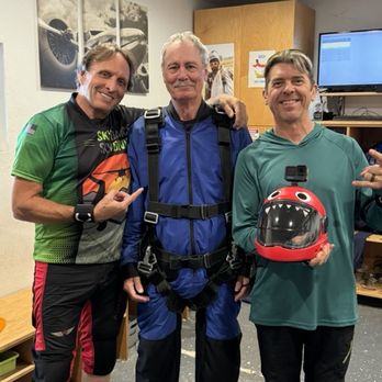 SkyDance SkyDiving - Ross Vail, My Dad, and his videographer (can't remember his name, super nice guy!) - Skydiving Near Me - Davis, California