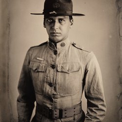 Kevin Black Photographer - Tintype 1- based off of early 1900s military portraits