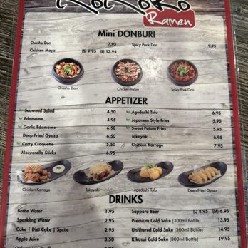 Kokoro Ramen - Menu - Ramen Near Me - Milpitas, California