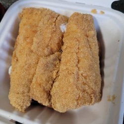 Sun Fish Market - Inside of haddock fish sandwich