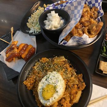 ZZAN - boneless chicken, Kimchi Fried Rice, Rice cake & Sausage Duo - Korean Near Me - San Francisco, California ZZAN - boneless chicken, Kimchi Fried Rice, Rice cake & Sausage Duo - Korean Near Me - San Francisco, California