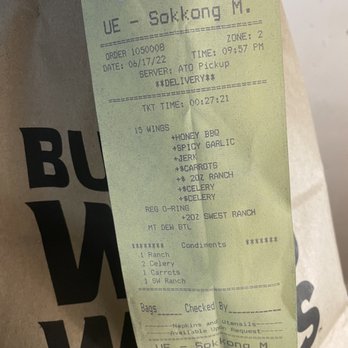 Buffalo Wild Wings - My ticket receipt - American Near Me - Honolulu, Hawaii Buffalo Wild Wings - My ticket receipt - American Near Me - Honolulu, Hawaii