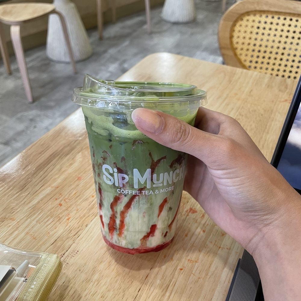 Sip Munch Cafe - Strawberry matcha - Coffee & Tea Near Me - Austin, Texas Sip Munch Cafe - Strawberry matcha - Coffee & Tea Near Me - Austin, Texas