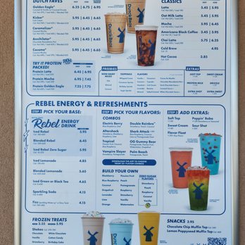 Dutch Bros Coffee - Posted menu. - Juice Bars & Smoothies Near Me - La Mirada, California Dutch Bros Coffee - Posted menu. - Juice Bars & Smoothies Near Me - La Mirada, California