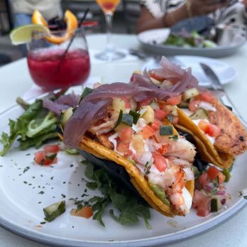 Crudo - shrimp and salmon tacos - Latin American Near Me - Palm Springs, California Crudo - shrimp and salmon tacos - Latin American Near Me - Palm Springs, California