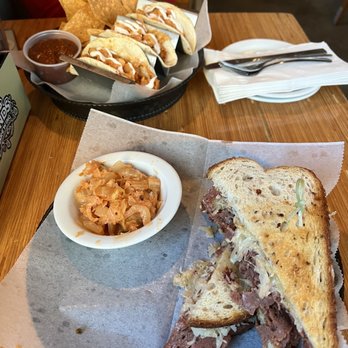 Pig Minds Brewing - reuben sandwich, korean bbq tacos - Brewpubs Near Me - Machesney Park, Illinois Pig Minds Brewing - reuben sandwich, korean bbq tacos - Brewpubs Near Me - Machesney Park, Illinois