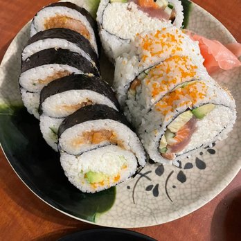 Samurai Japanese Restaurant - Manhattan Roll ($7.50) [left] and Special House Roll (Half) ($8.95) [right] - Japanese Near Me - Vancouver, British Columbia