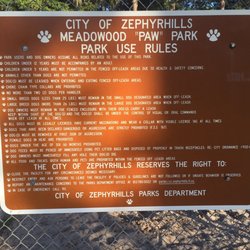 Meadowood Paw Park - Paw park rules, in case they don't have it on website.