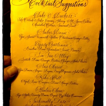 Noble Experiment - November 2012 specials. - Cocktail Bars Near Me - San Diego, California