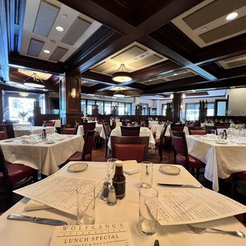 Wolfgang's Steakhouse Somerville - Inside view of restaurant from my table. - Steakhouses Near Me - Somerville, New Jersey Wolfgang's Steakhouse Somerville - Inside view of restaurant from my table. - Steakhouses Near Me - Somerville, New Jersey
