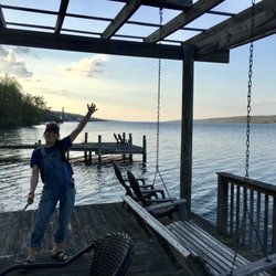 Admiral Peabody's Lakeside Lodging - Not the most glamorous outfit...lol We broke down in Watkins Glen and ended up having the best time! Admiral Peabody's was the best!
