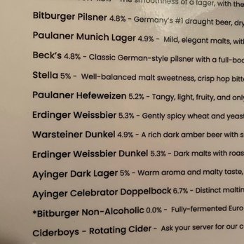 The German Cafe - Beer menu - German Near Me - Wilmington, North Carolina The German Cafe - Beer menu - German Near Me - Wilmington, North Carolina