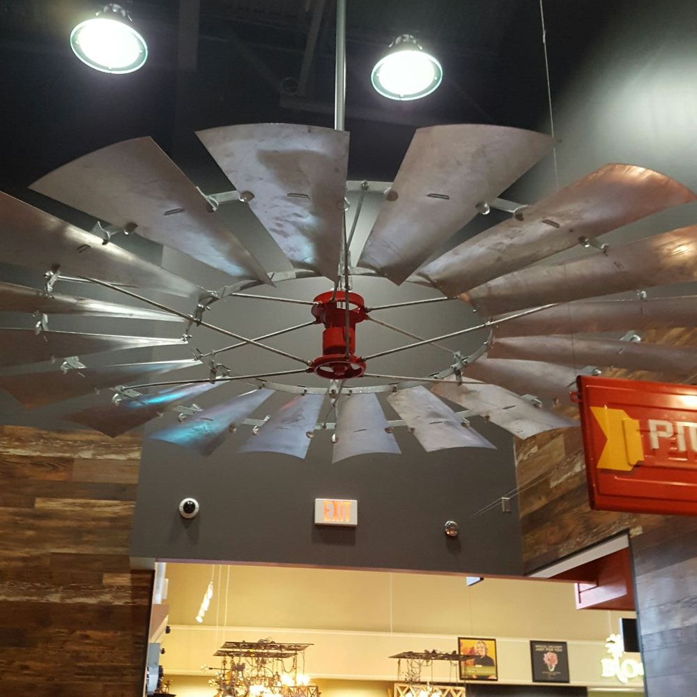 True Texas BBQ - An old blade from an attic fan. Super cute. - Barbeque Near Me - Magnolia, Texas True Texas BBQ - An old blade from an attic fan. Super cute. - Barbeque Near Me - Magnolia, Texas
