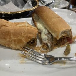 Their interpretation of Philadelphia steak and cheese sub. Their interpretation of Philadelphia steak and cheese sub.