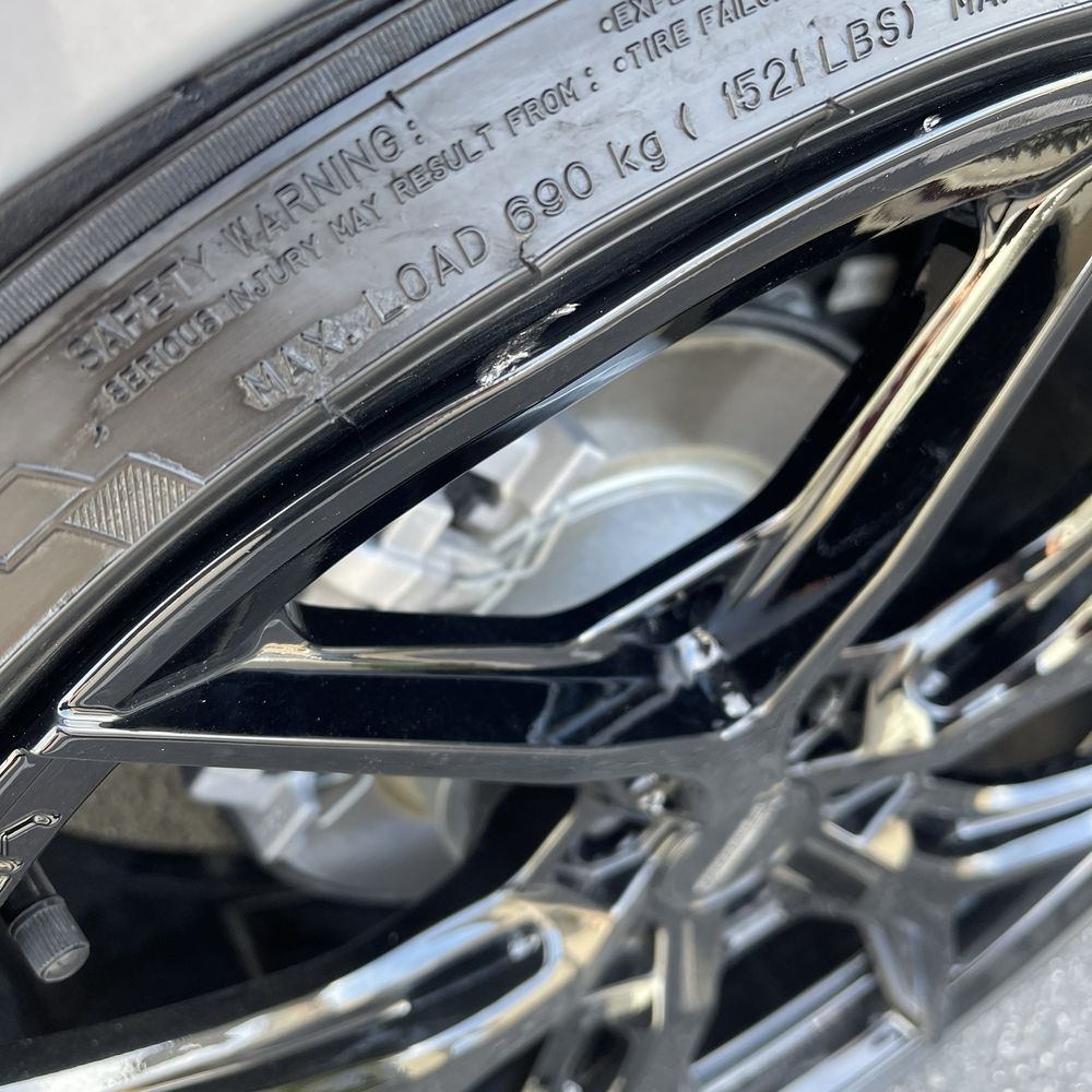 My Wheel Guy - Slight bent on wheel by hitting rock on the freeway lane. - Wheel & Rim Repair Near Me - Henderson, Nevada