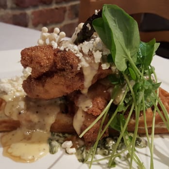 Odeum - [Morgan Hill] - Chicken & Waffles ($14.95) from another angle - Mediterranean Near Me - Morgan Hill, California
