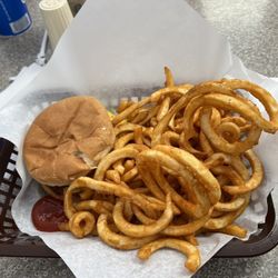 Benny's - Benny Burger and curly fries