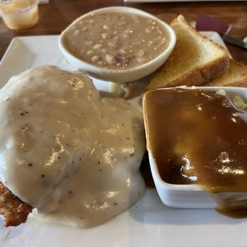 Salt and Pepper Grill - Chicken fried chicken, white beans, and mashed potatoes & gravy - American Near Me - White Bluff, Tennessee