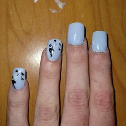 Hot Nail Salon - My horrible nail job. 2 days old.