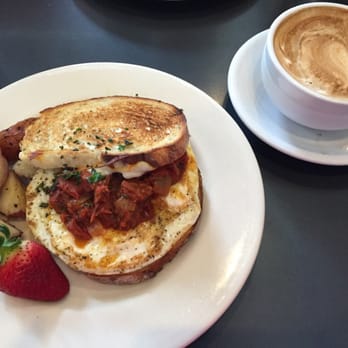 Macrina Bakery & Cafe - Fried egg sandwich and latte - Bakeries Near Me - Seattle, Washington Macrina Bakery & Cafe - Fried egg sandwich and latte - Bakeries Near Me - Seattle, Washington