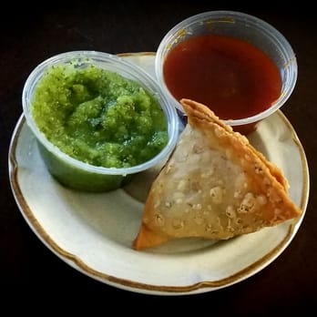 Maharaja Sweets & Spices - Just got a dozen Samosa this time.  So Yummy eating with both sauces! - Indian Near Me - Clovis, California