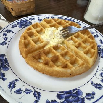 J & A's Cafe - Belgium waffle. Crispy on the outside, soft and fluffy inside. - Cafes Near Me - Duarte, California