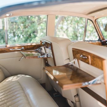 Revvies Luxury Transportation - Champagne-colored leather interior of our classic 1959 Rolls-Royce - Limos Near Me - Sarasota, Florida Revvies Luxury Transportation - Champagne-colored leather interior of our classic 1959 Rolls-Royce - Limos Near Me - Sarasota, Florida