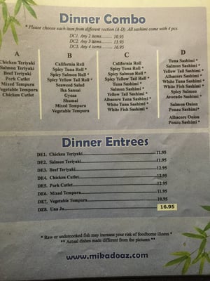 Menu photo 8 Mikado Sushi Chandler, AZ