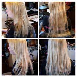 Blu August Salon - Highlight and full head Invisitab tape in Extensions