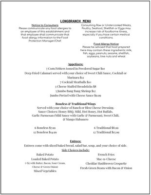 Menu photo 1 The Longbranch Clifton, IL