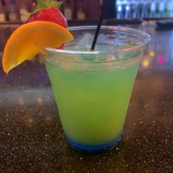 Plush Bar and Grill - Plush Royalty  Tequila w/ blue curaco with pineapple juice