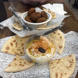 Tzatziki and Falafel appetizers Tzatziki and Falafel appetizers