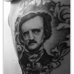 Edgar Allan Poe by Matt Strauser at Rubicon Tattoo