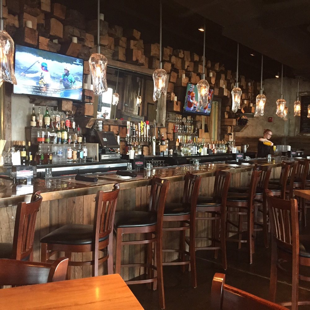 Burntwood Tavern - Bar area ... standard. They let you make your own Bloody Mary's. - Bars Near Me - Canton, Ohio