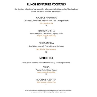 Menu photo 2 MO Bar + Lounge Miami, FL