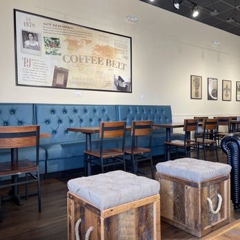 PJ's Coffee - seating and tables in a coffee shop - Coffee & Tea Near Me - Spring, Texas