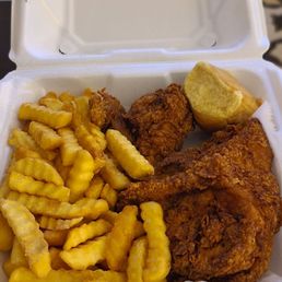 2 piece white fried chicken meal